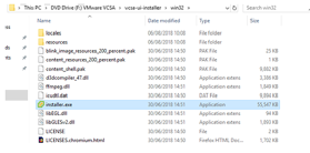 Win32 install folder