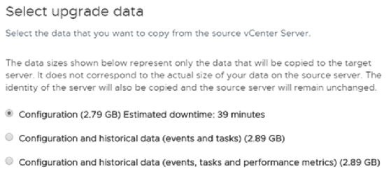 Historical data upgrade options